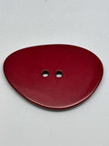 Botón 95781/374 de poliéster rojo de 2 agujeros, 46 mm (72L)
