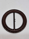 Belt buckle FSR /45mm - Brown - Genuine leather hebilla