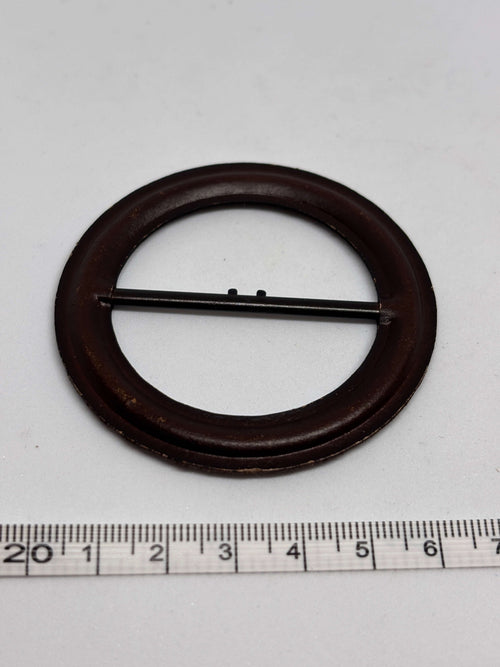 Belt buckle FSR /45mm - Brown - Genuine leather hebilla