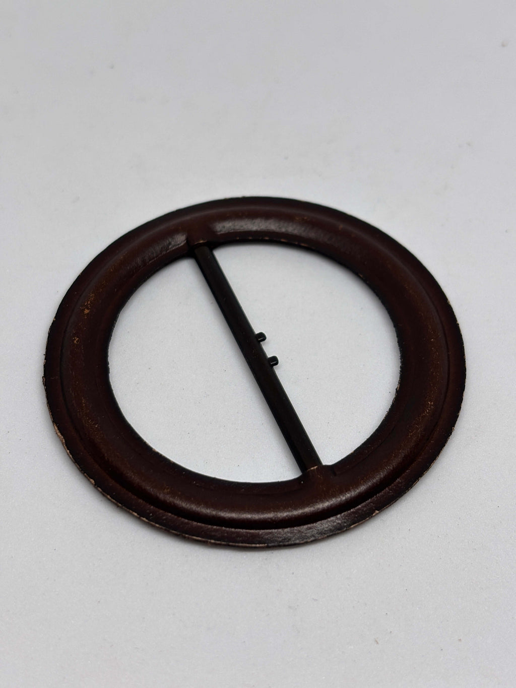 Belt buckle FSR /45mm - Brown - Genuine leather hebilla