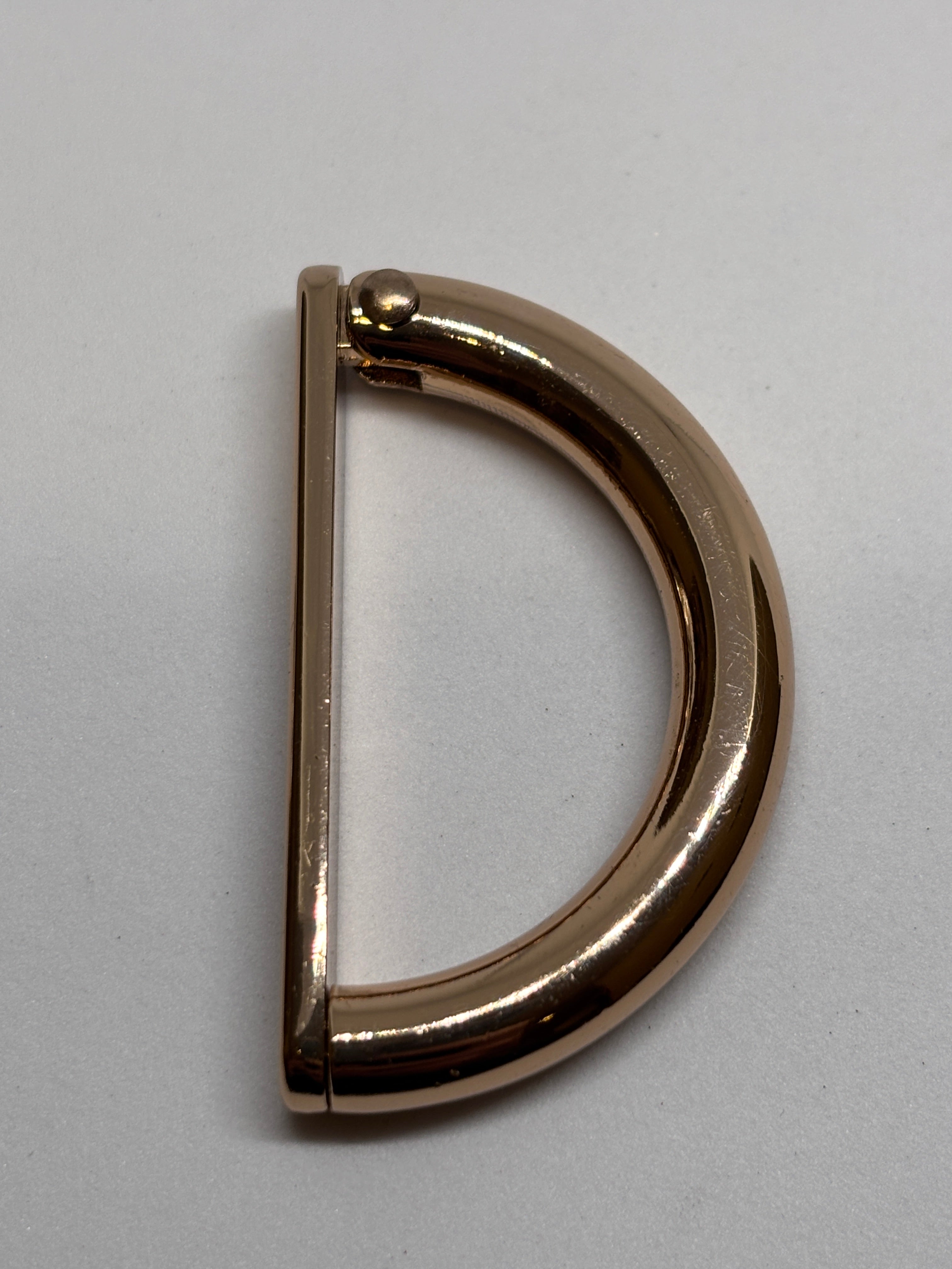 Hebilla R3435 brillante de metal, ideal para cinturones, con diseño en forma de D. belt buckle