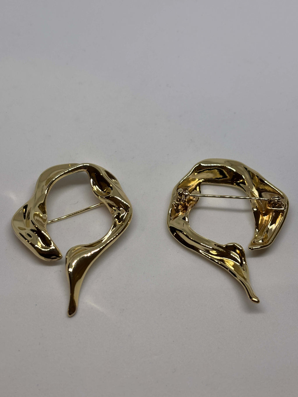 Brooch R6164 Nickel & Gold - Ring design - 4cm broche