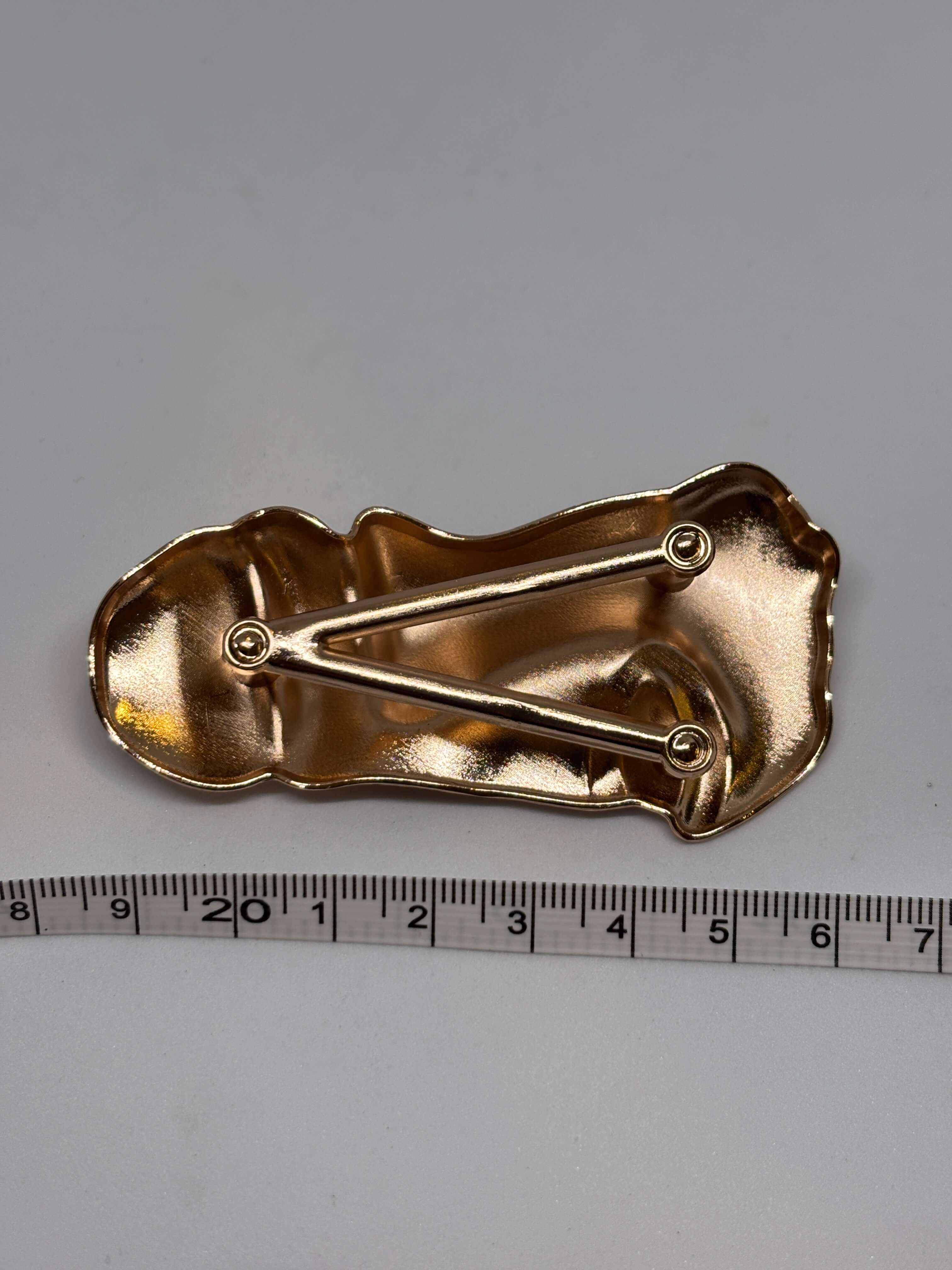 Buckle R6454 Gold - Face shape - 8cm hebilla