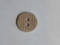 Botón 1723 de piedra natural beige con 2 agujeros, 15mm, superficie texturizada para sastrería refinada. button