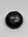Button B1 Dark Gray - Genuine Leather - 15, 23, 25mm - Shank button botón