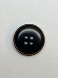 Button D6601 Black Corozo 4-Hole Button 15-20mm (24L-32L)