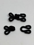 Hook and eye Hook/20mm - Black & White Dyed - 2 cm corchete