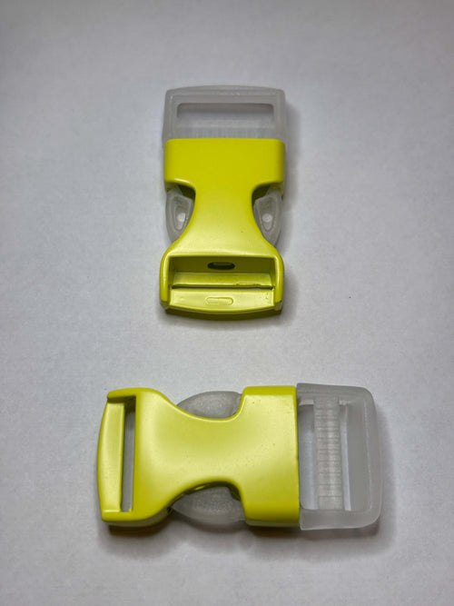 Belt buckle Y90027 - yellow - 20 mm hebilla