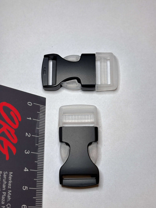 Belt buckle Y90027 - Black - 20 mm hebilla