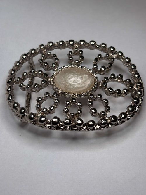 Belt buckle M 1012 - White - 42 mm hebilla de cinturon