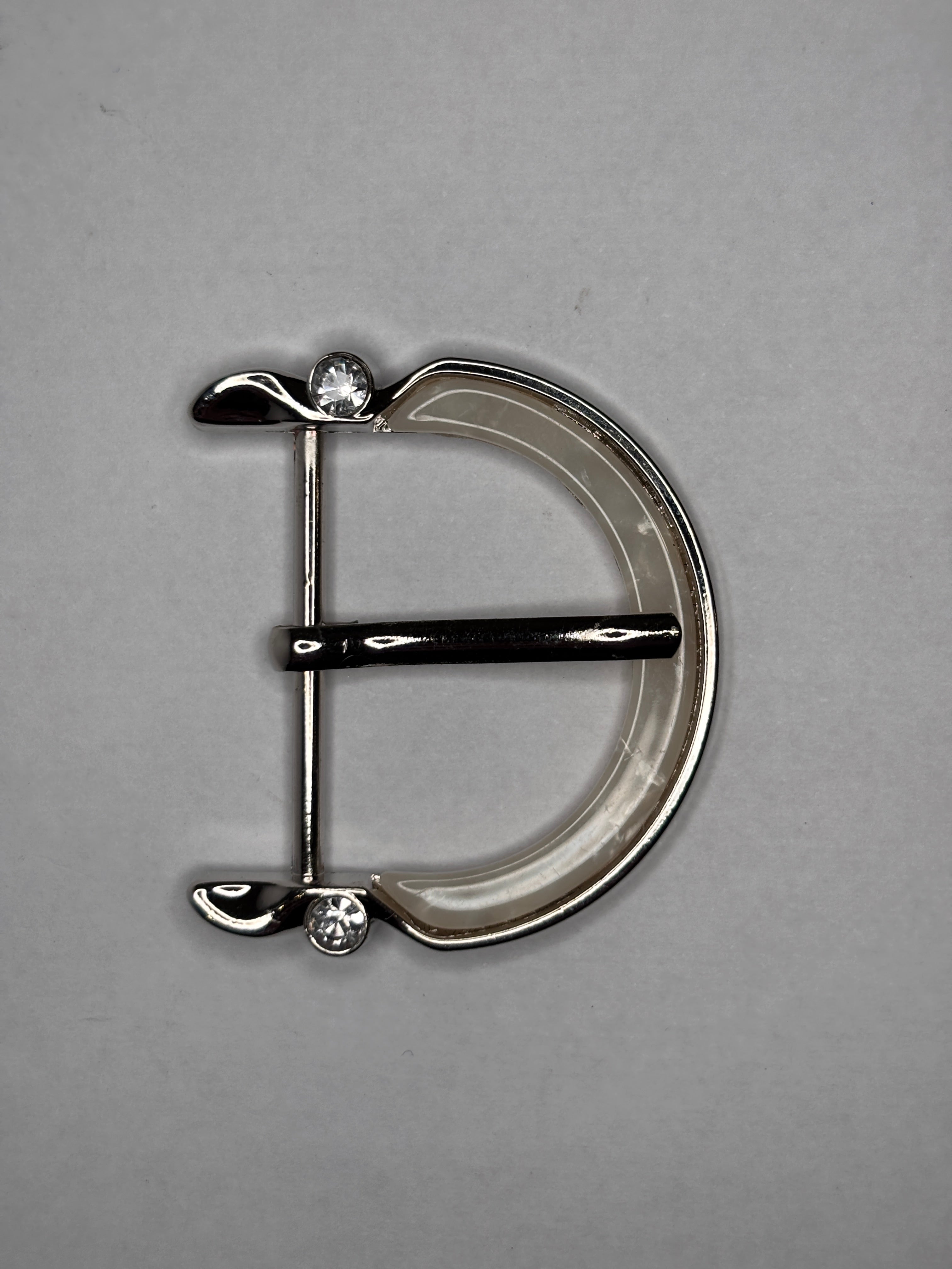 Belt buckle W 3411 White - 30 mm hebilla de cinturon