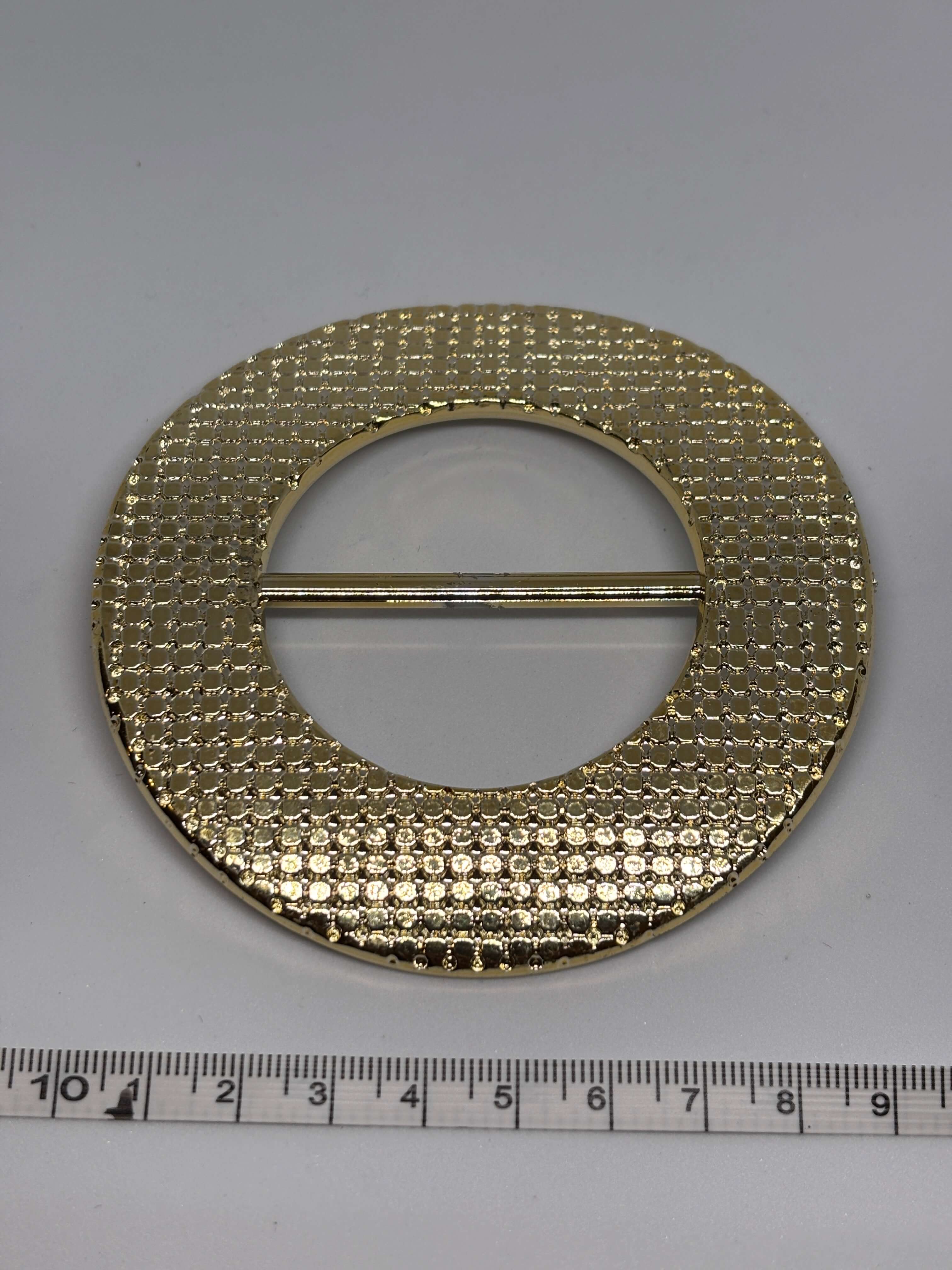 Buckle F3205 Gold - Ring design - 9cm hebilla