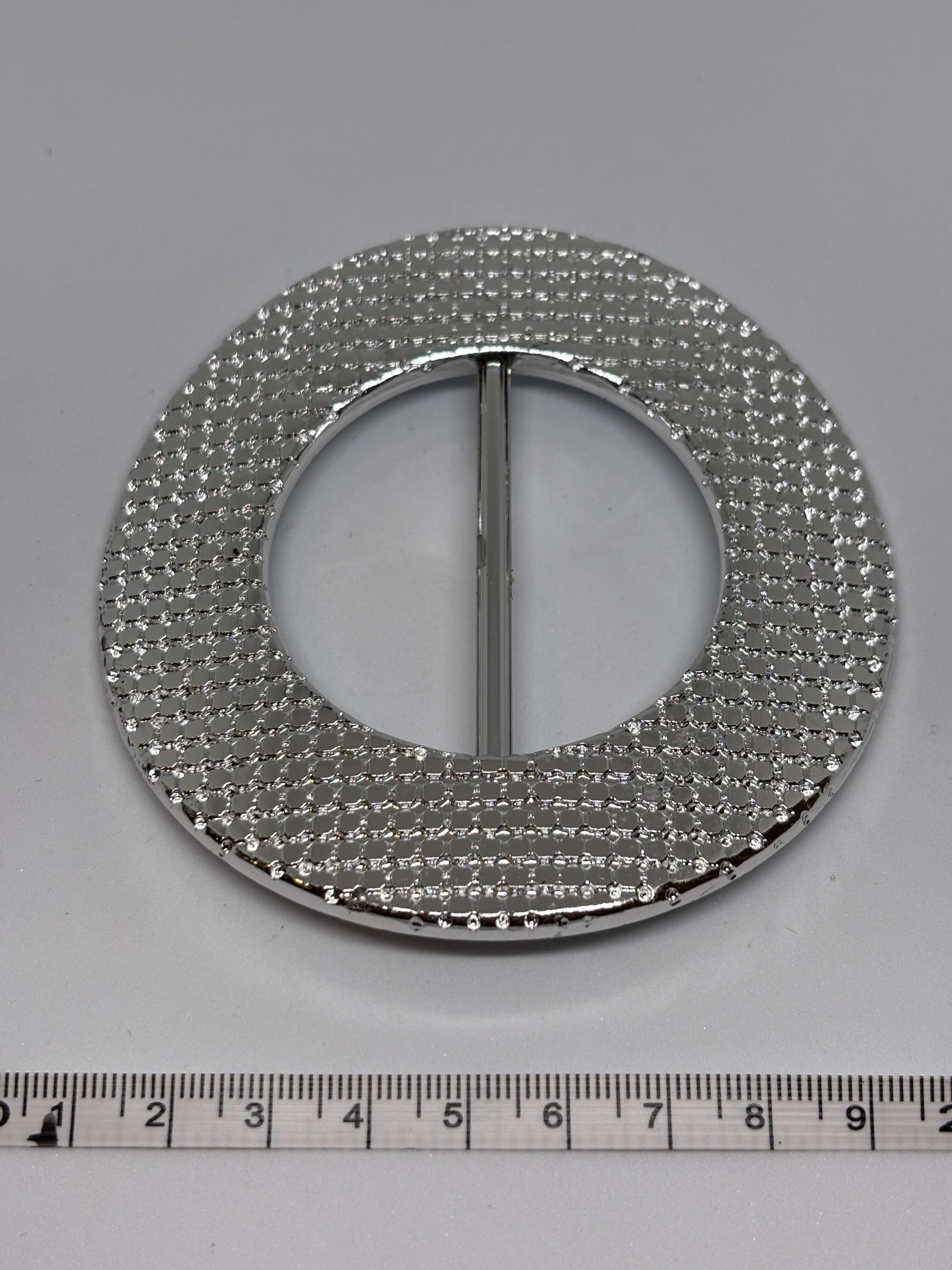 Buckle F3205 Nickel - Ring design - 9cm hebilla