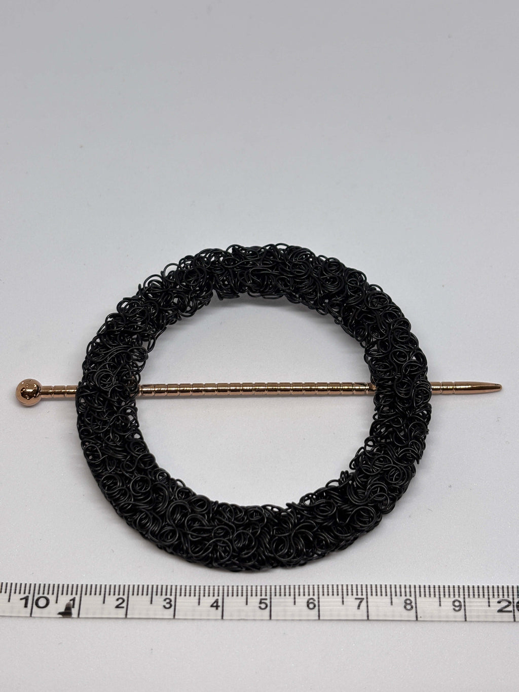 Buckle C1763 Black - Ring design - 11cm hebilla