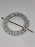 Hebilla C1763 Blanca - Diseño de anillo - 11cm