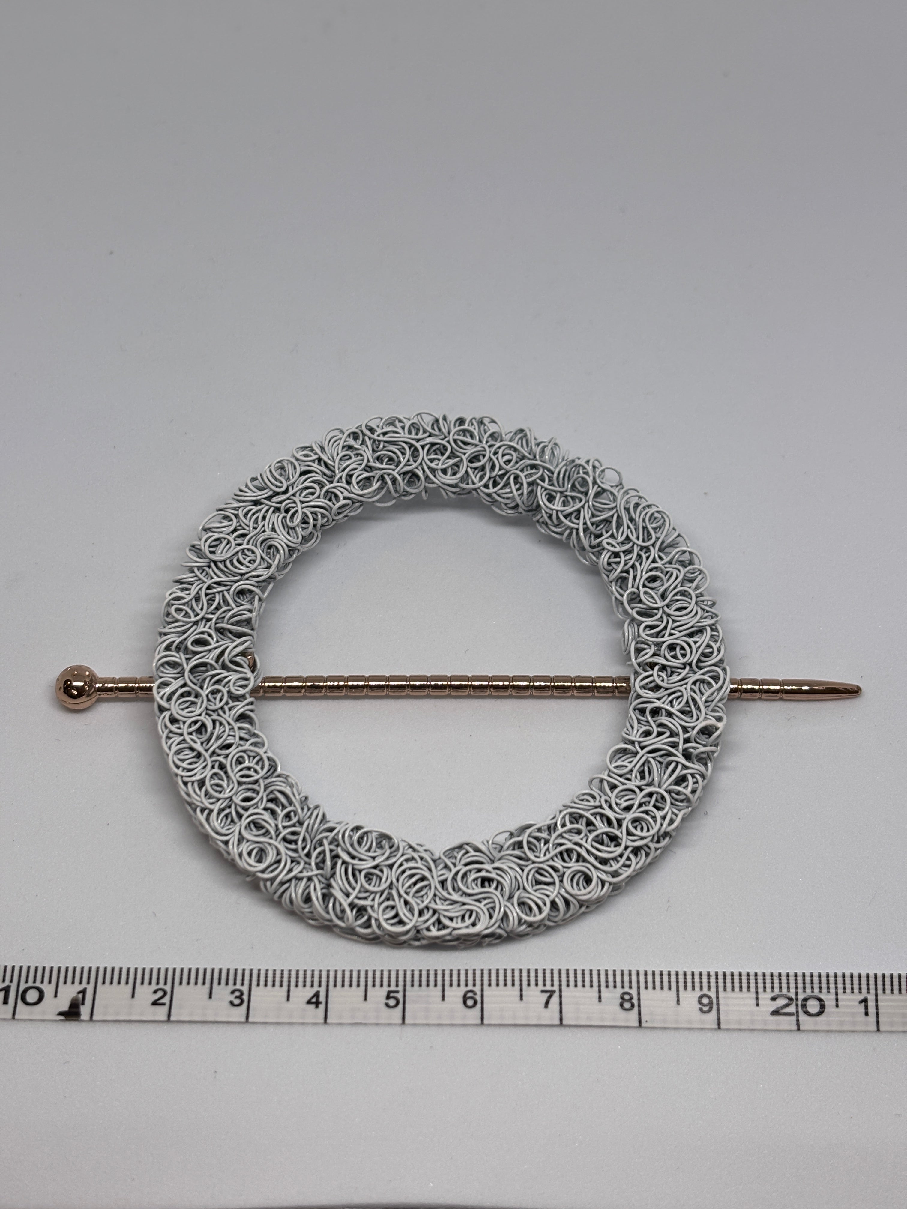 Hebilla C1763 Blanca - Diseño de anillo - 11cm