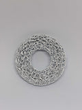 Buckle C1768 White - Round design - 6cm hebilla