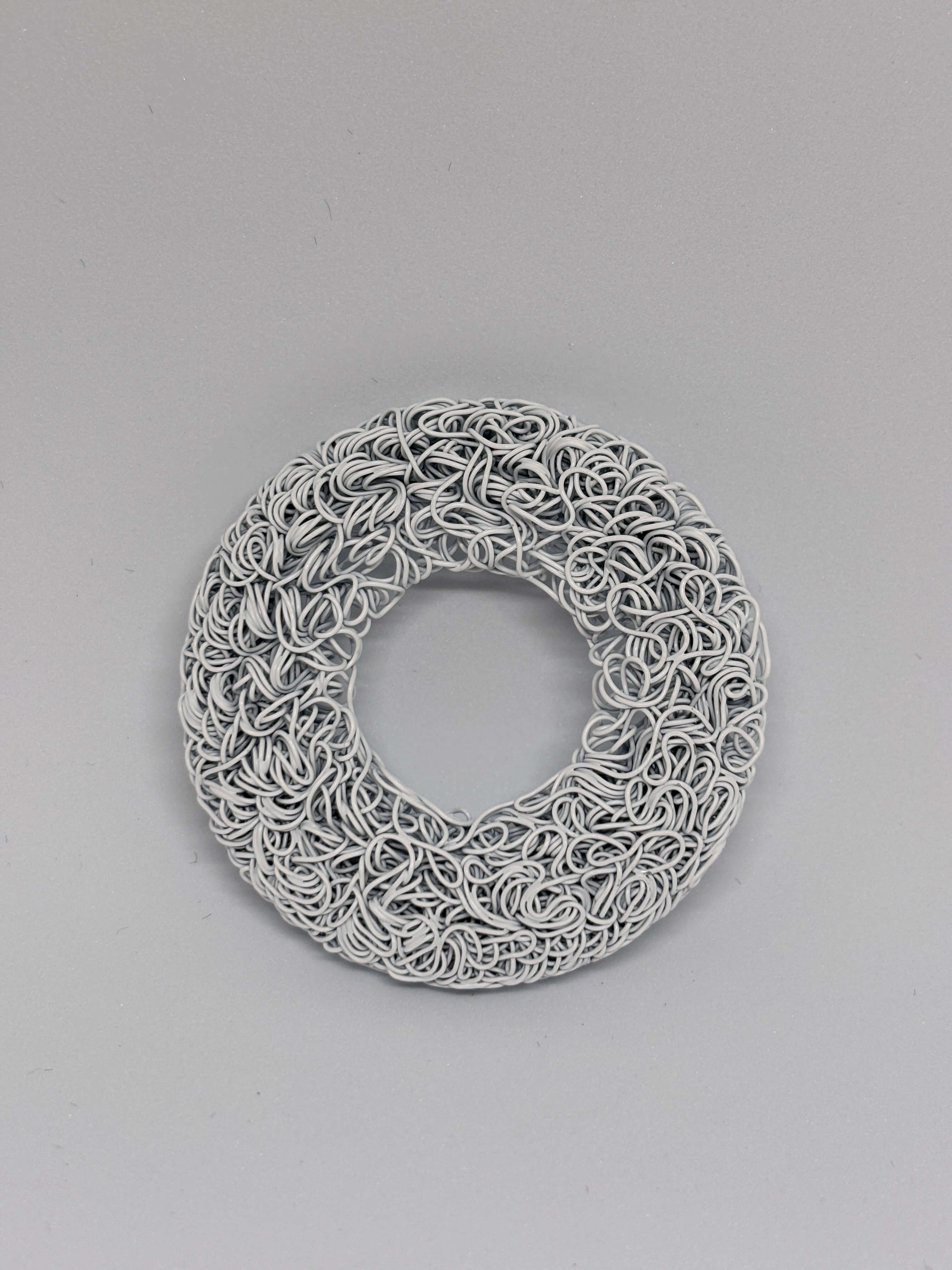 Buckle C1768 White - Round design - 6cm hebilla