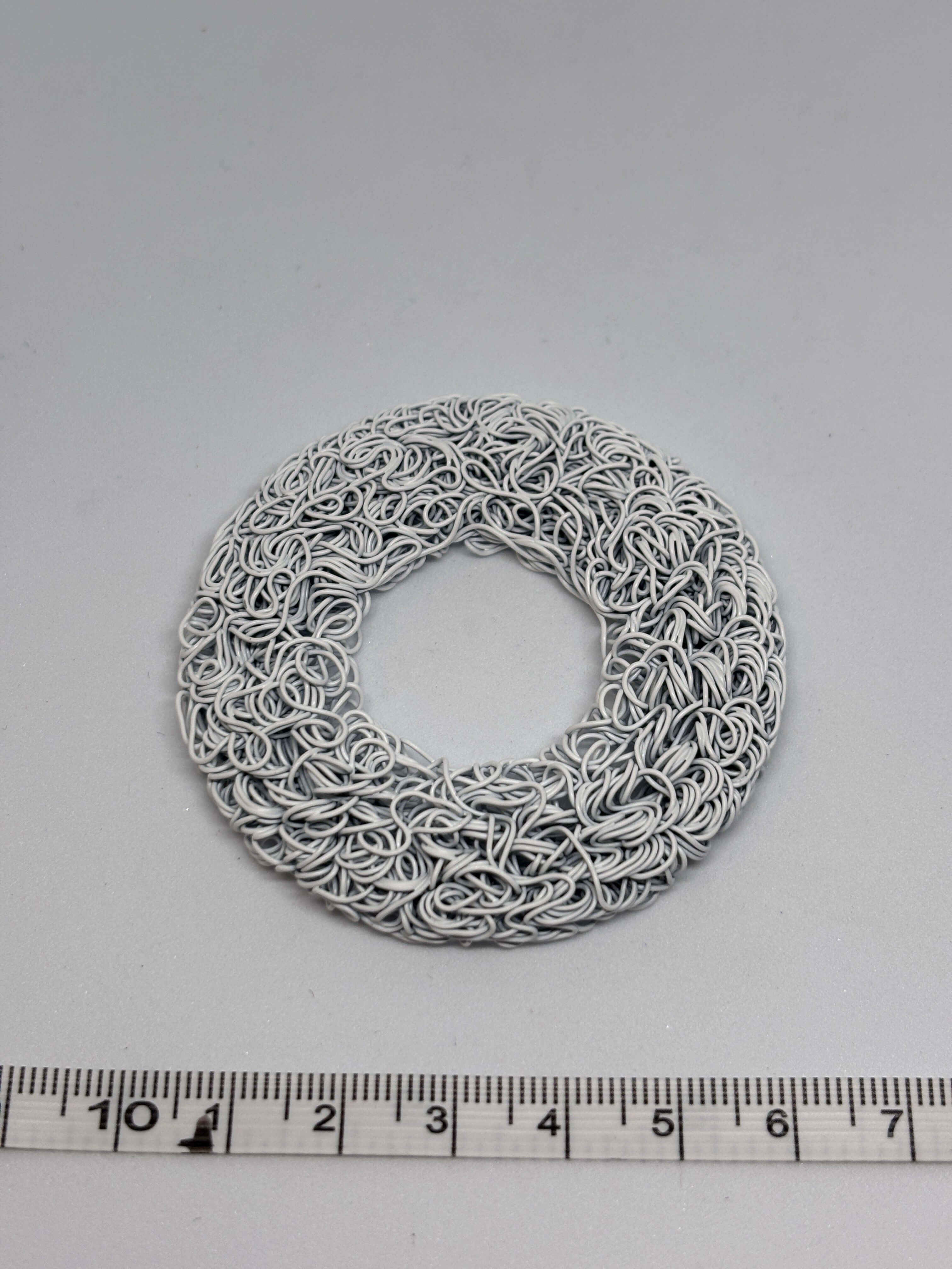 Buckle C1768 White - Round design - 6cm hebilla