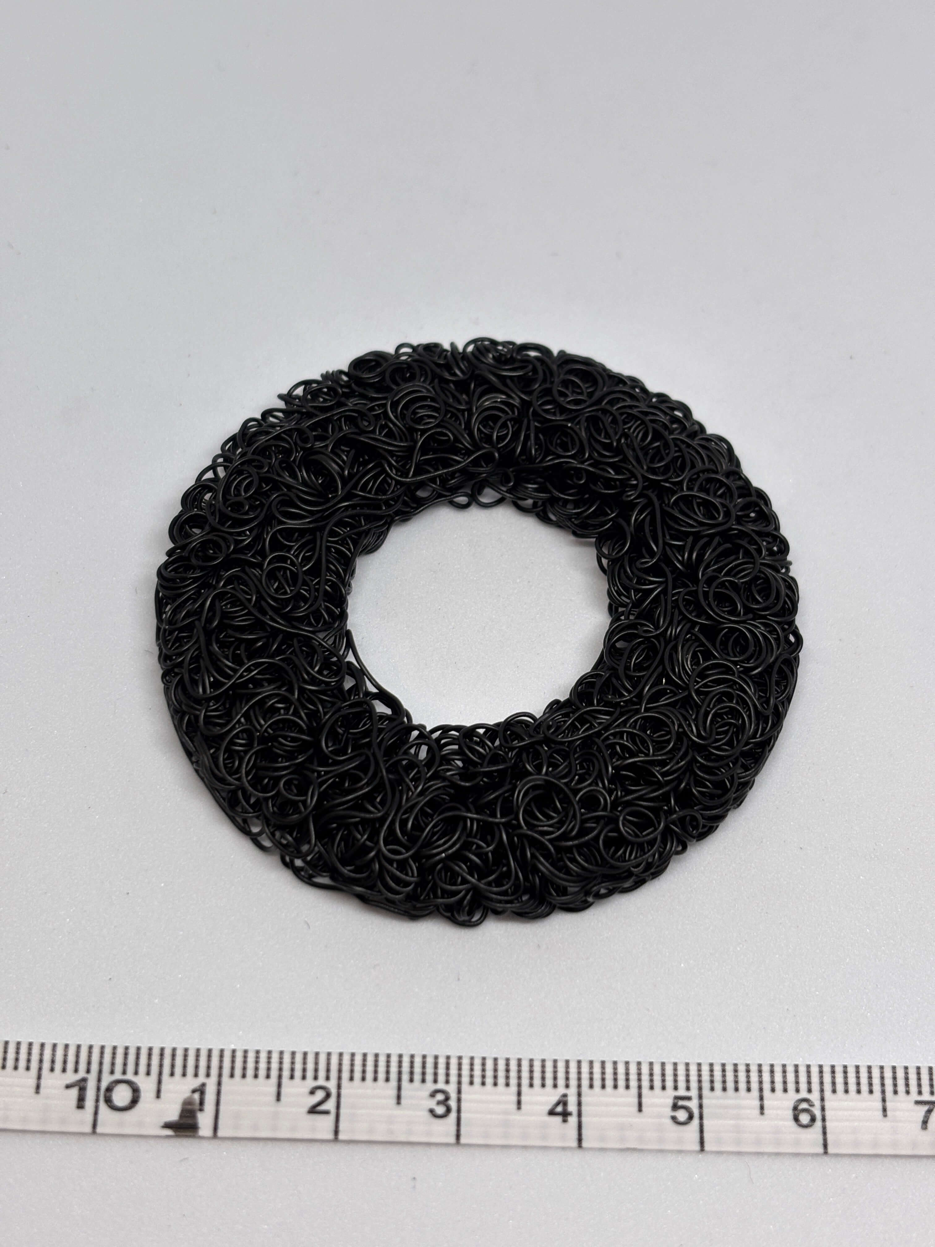 Buckle C1768 Black - Ring design - 6cm hebilla