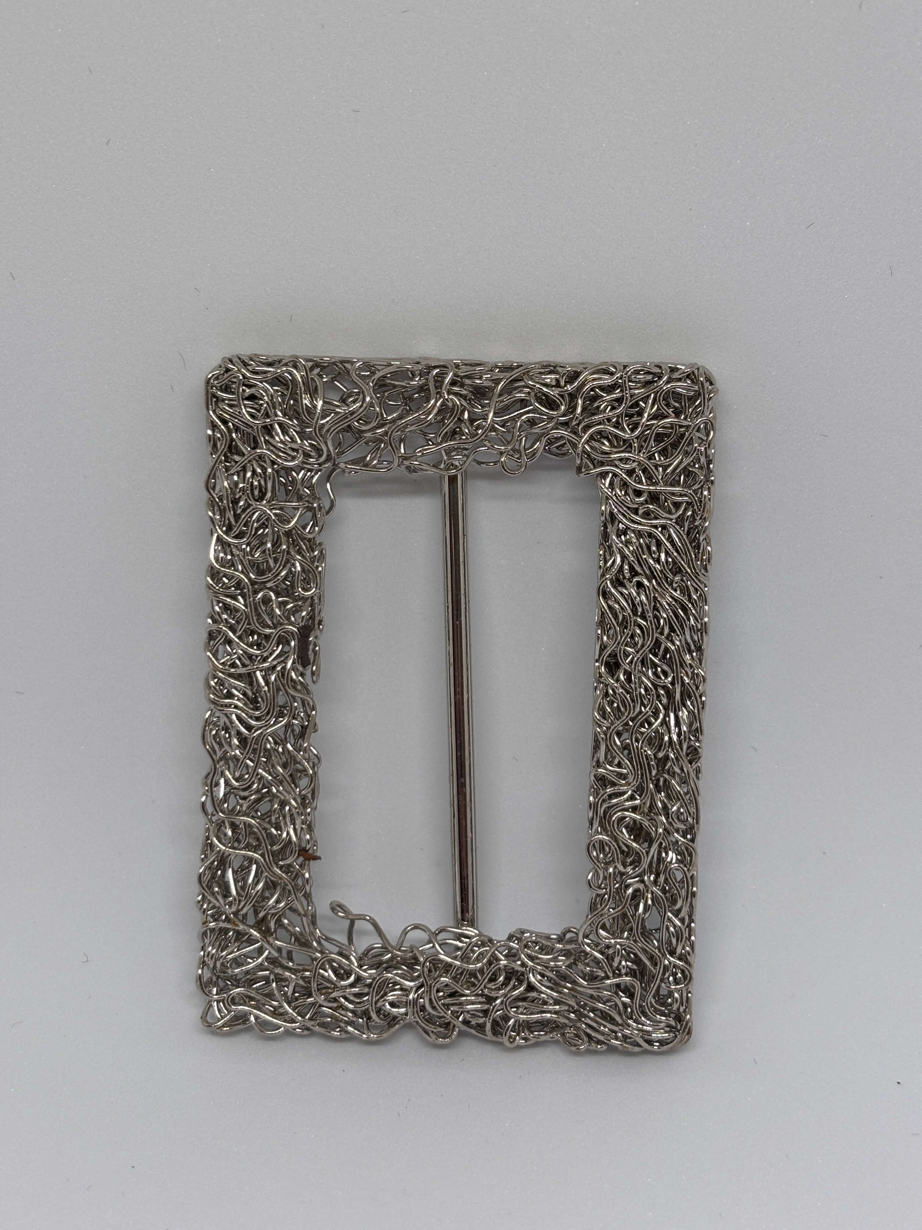 Buckle C1768 nickel - Square design - 7cm hebilla
