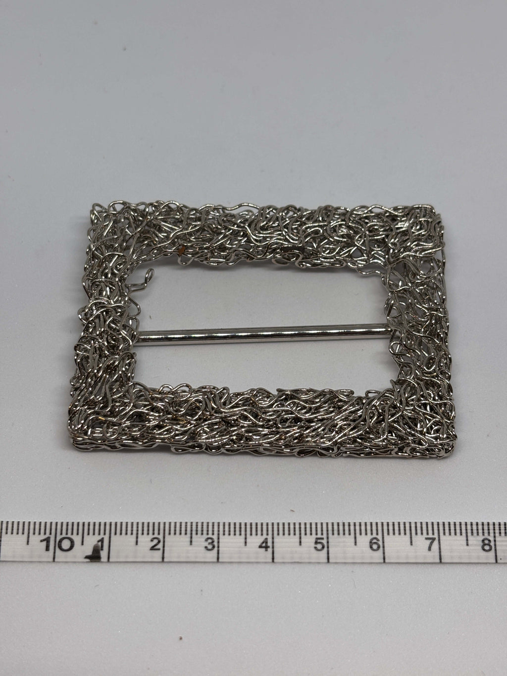 Buckle C1768 nickel - Square design - 7cm hebilla