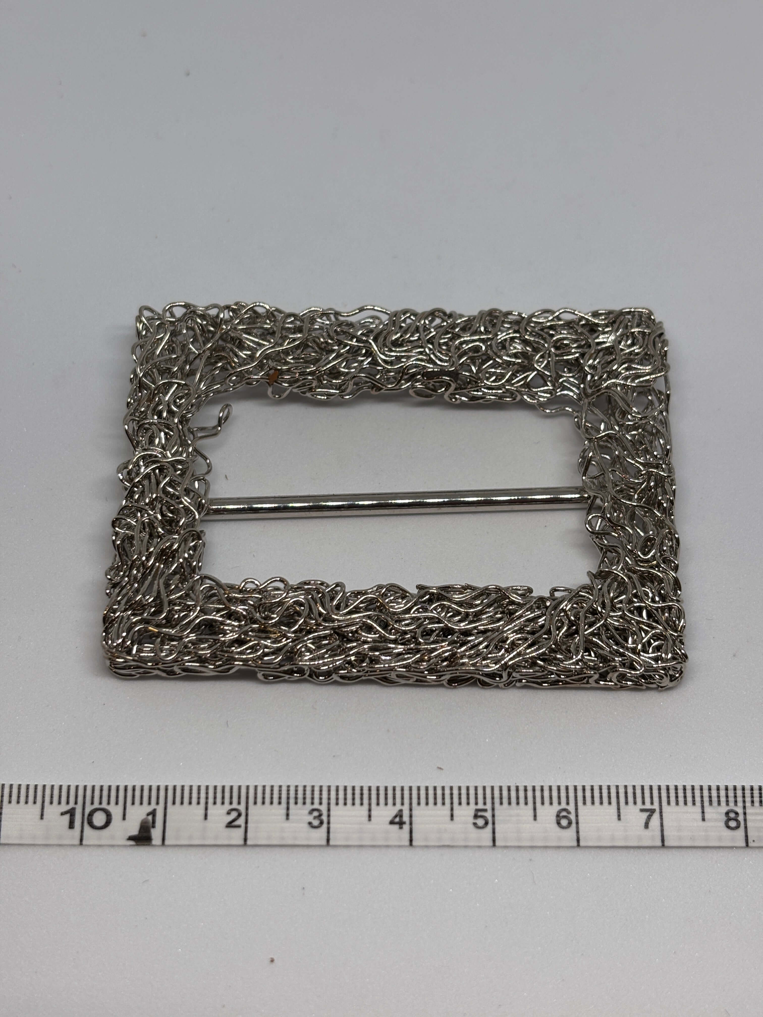 Buckle C1768 nickel - Square design - 7cm hebilla