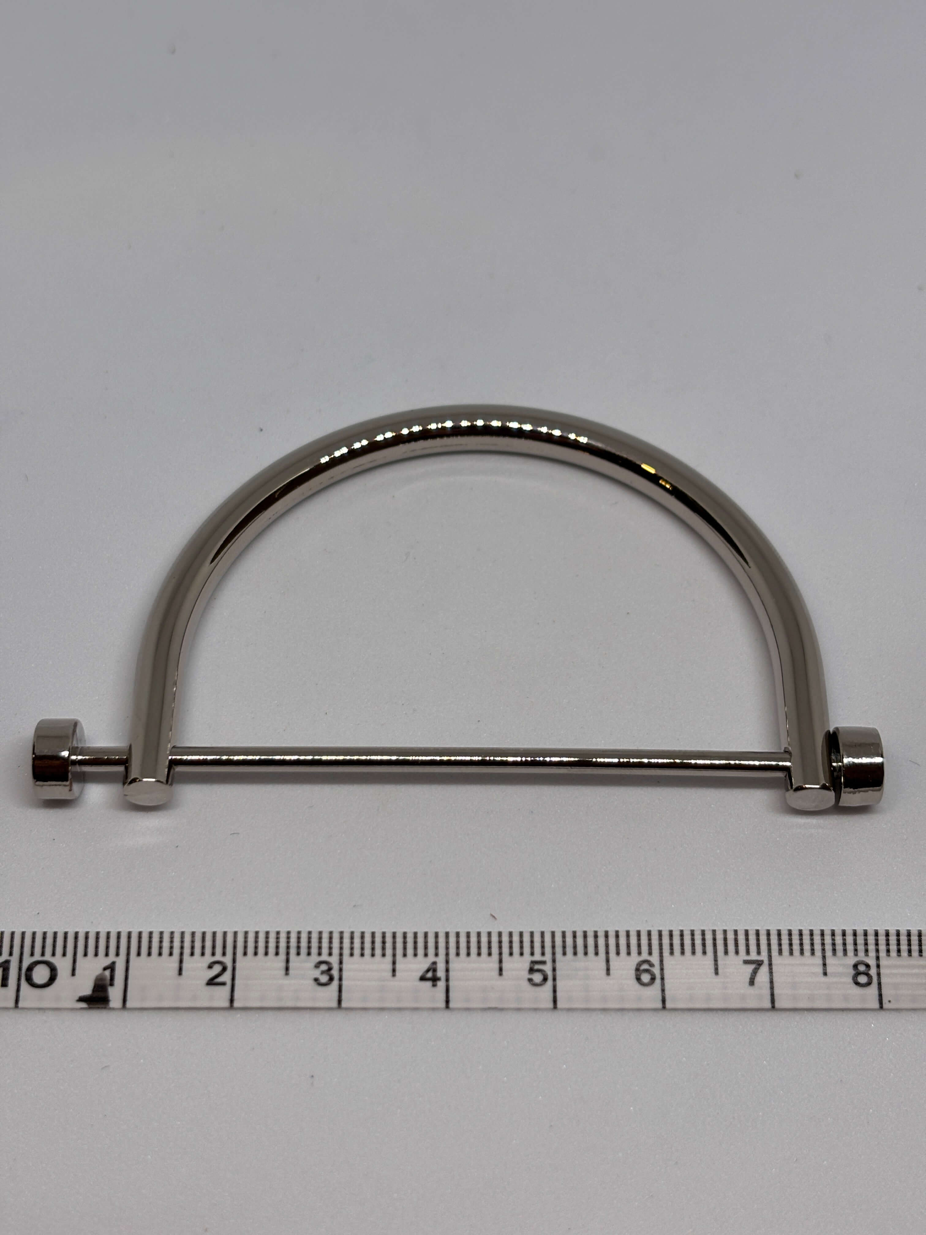 Buckle R4734 nickel - D design - 8 cm hebilla