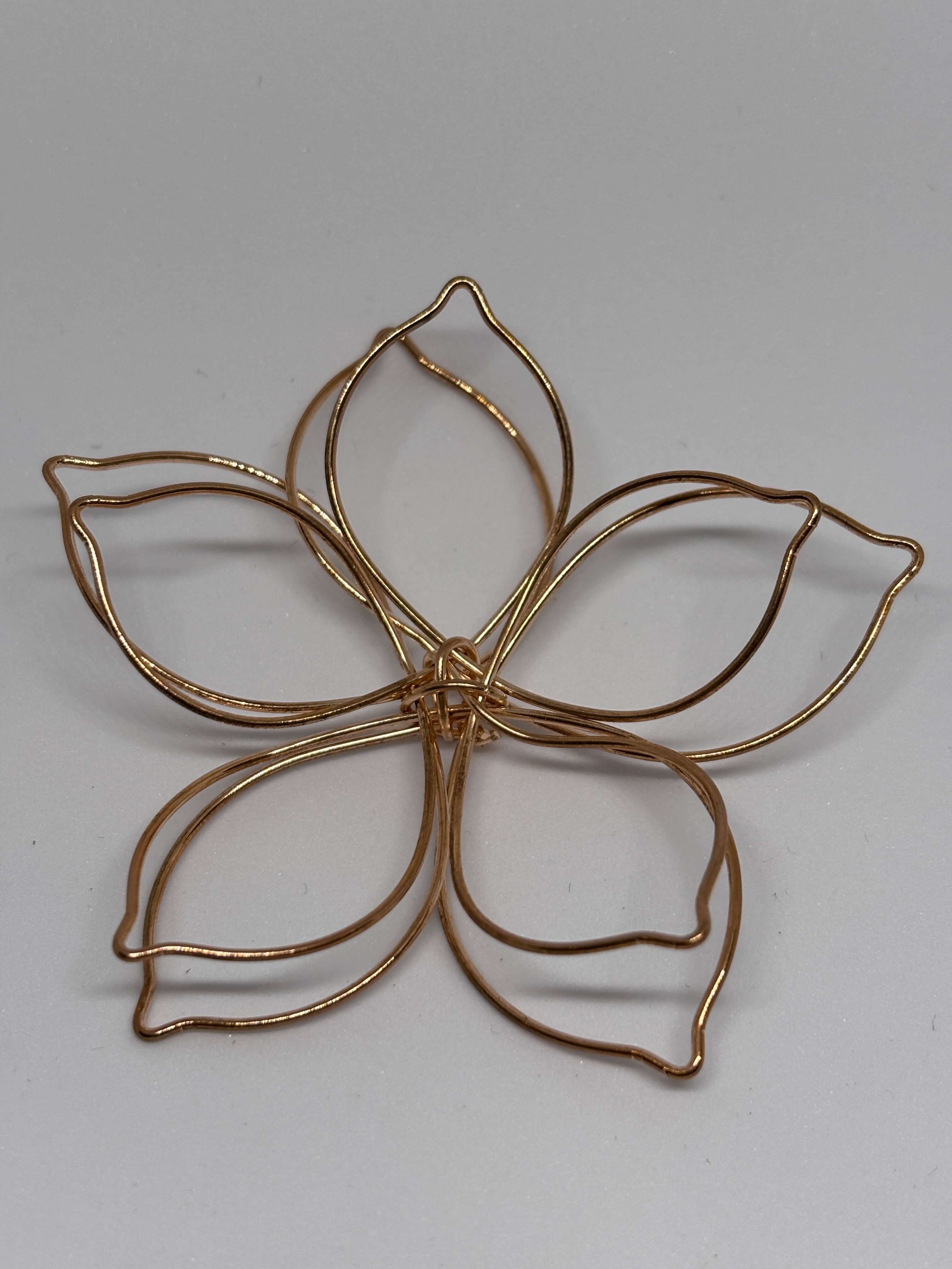 Buckle AMB4338 Gold - Flower - 6 cm hebilla