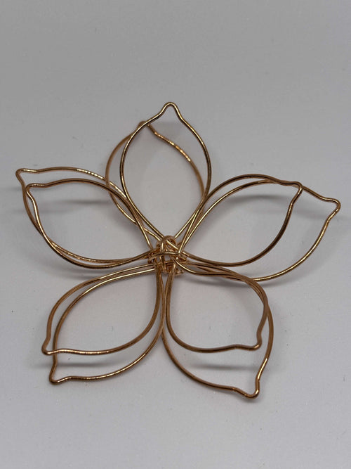 Buckle AMB4338 Gold - Flower - 6 cm hebilla