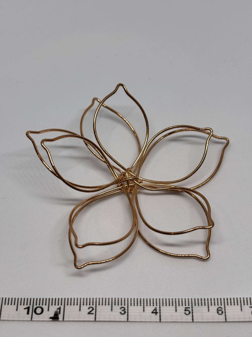 Buckle AMB4338 Gold - Flower - 6 cm hebilla