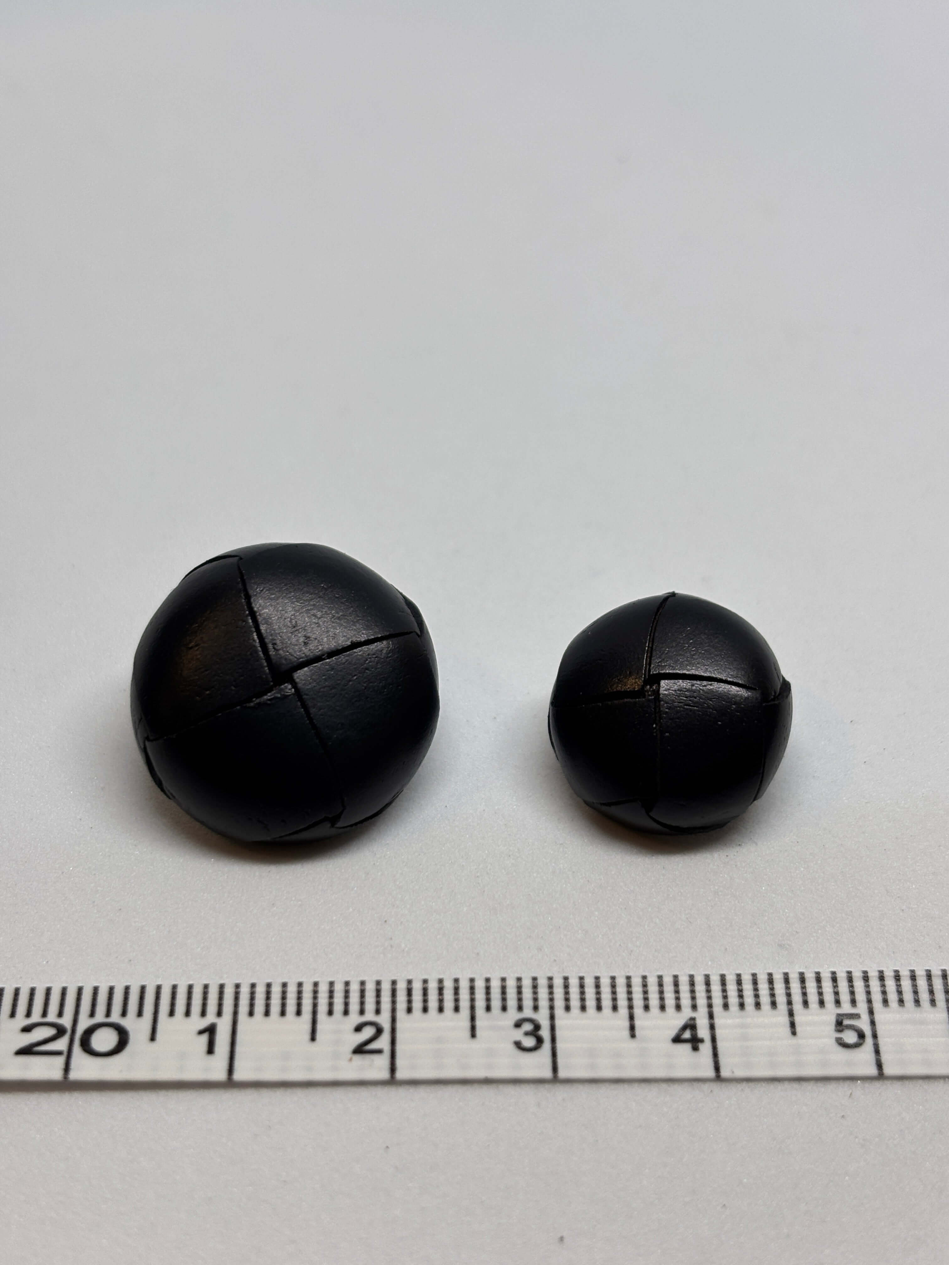 Button B1 Navy Blue - Real Leather - 15mm 20mm - Shank button boton de pie 