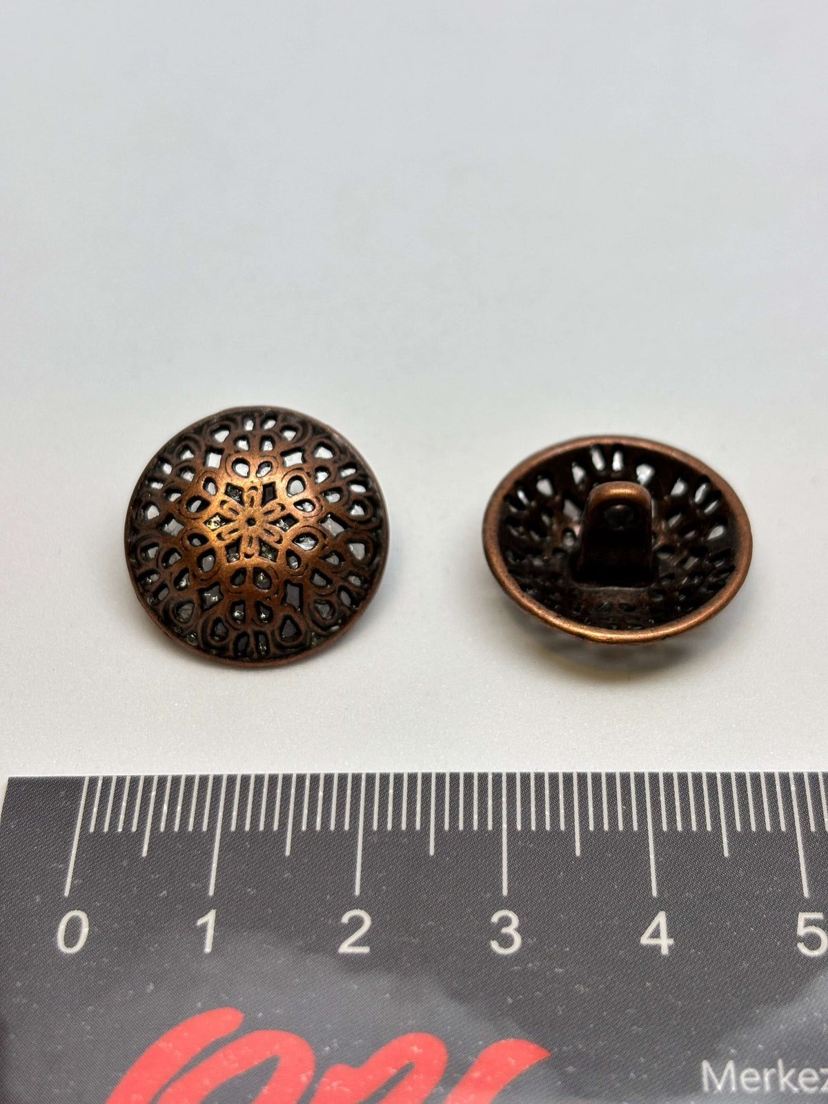 Button M54437 Bronze Metal Shank Button 20mm (32L)
