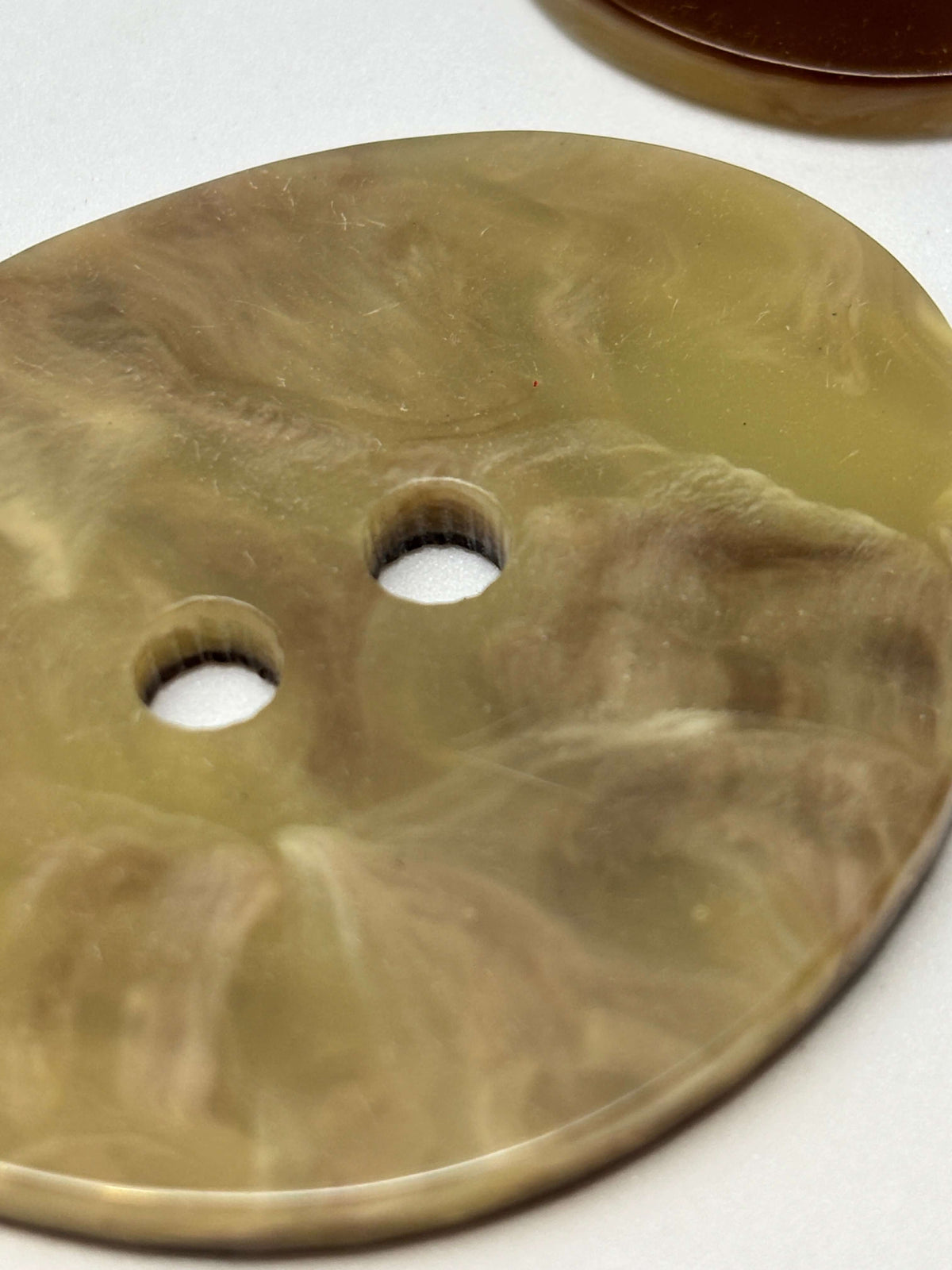 Button P3003 Beige Polyester 2-Hole Button 38mm (60L)