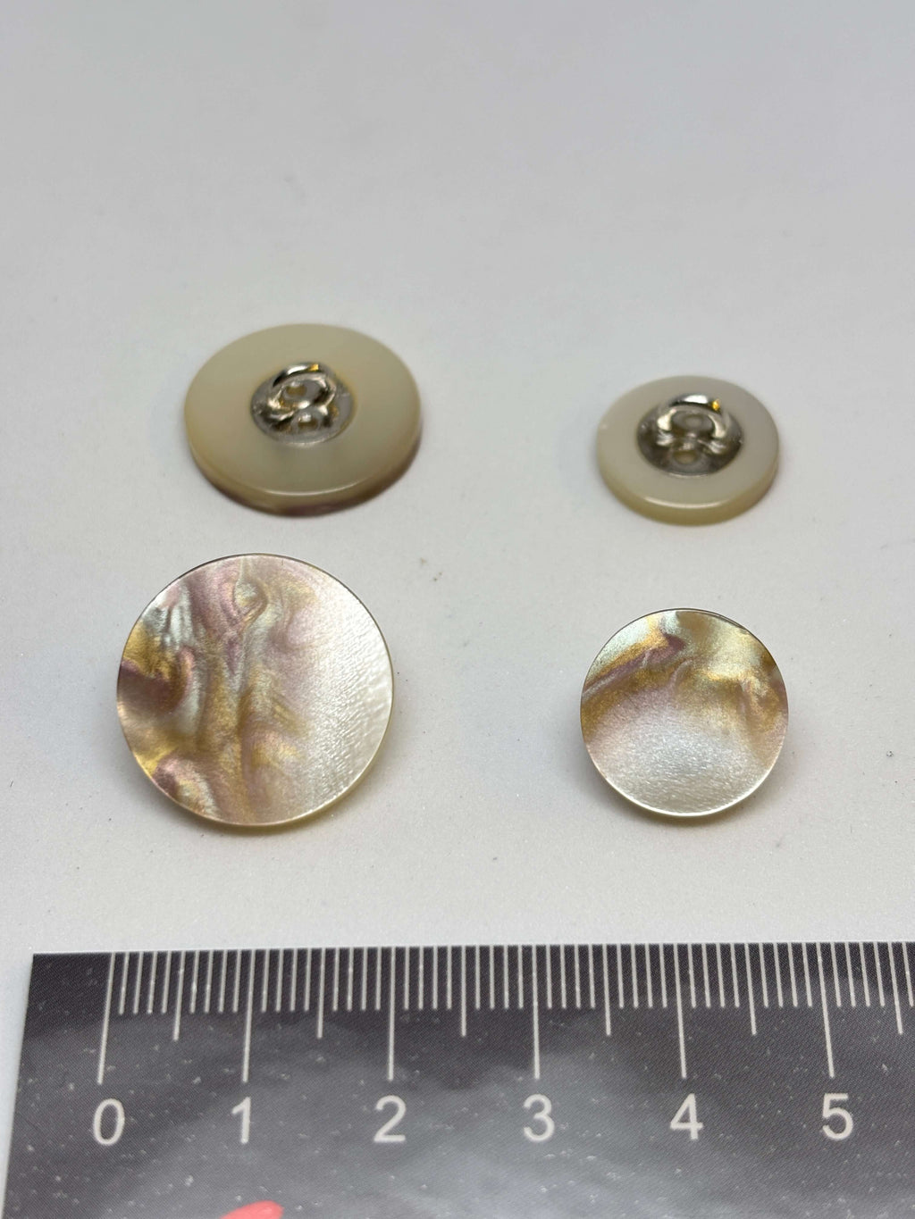 Button P32131 Beige Polyester Shank Button 15-20mm (24L-32L)